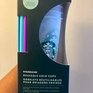 💖Starbucks confetti color changing reusable cups